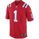 Men New England Patriots Newton #1 Red Game Jersey - uafactory