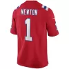 Men New England Patriots Newton #1 Red Game Jersey - uafactory