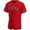 Men Philadelphia Phillies Red Alternate MLB Jersey - uafactory