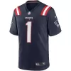 Men New England Patriots Newton #1 Navy Game Jersey - uafactory