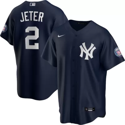 Men New York Yankees Navy Alternate MLB Jersey - uafactory