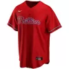 Men Philadelphia Phillies Red Alternate MLB Jersey - uafactory