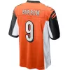 Men Cincinnati Bengals Burrow #9 Orange Game Jersey 2020 - uafactory