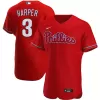 Men Philadelphia Phillies Red Alternate MLB Jersey - uafactory