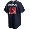 Men Atlanta Braves Navy Alternate MLB Jersey - uafactory