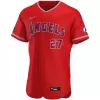 Men Los Angeles Angels Red Alternate MLB Jersey - uafactory