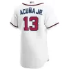 Men Atlanta Braves Home White MLB Jersey - uafactory