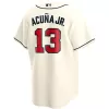 Men Atlanta Braves Cream Alternate MLB Jersey - uafactory