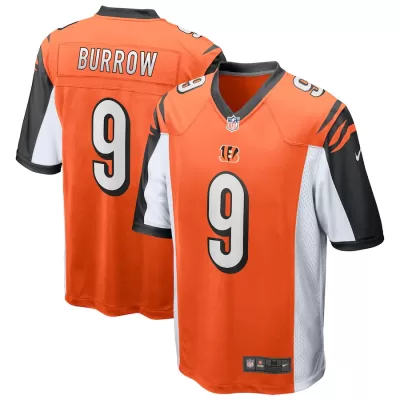 Men Cincinnati Bengals Burrow #9 Orange Game Jersey 2020 - uafactory