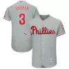 Men Philadelphia Phillies Away Gray MLB Jersey - uafactory