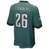 Men Philadelphia Eagles Miles Sanders #26 Green Game Jersey - uafactory