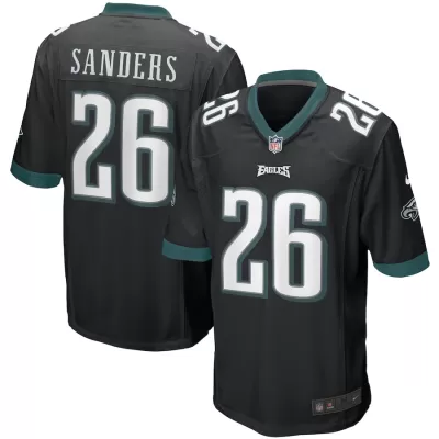 Men Philadelphia Eagles Miles Sanders #26 Black Game Jersey - uafactory