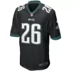 Men Philadelphia Eagles Miles Sanders #26 Black Game Jersey - uafactory