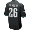 Men Philadelphia Eagles Miles Sanders #26 Black Game Jersey - uafactory