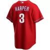 Men Philadelphia Phillies Red Alternate MLB Jersey - uafactory