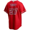 Men Los Angeles Angels Red Alternate MLB Jersey - uafactory