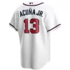 Men Atlanta Braves Home White MLB Jersey - uafactory