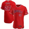 Men Los Angeles Angels Red Alternate MLB Jersey - uafactory