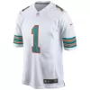 Men Miami Dolphins Tagovailoa #1 White Game Jersey - uafactory