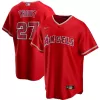 Men Los Angeles Angels Red Alternate MLB Jersey - uafactory