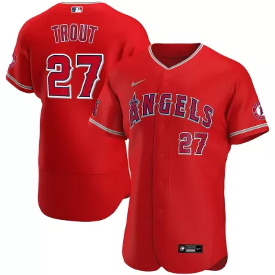 Men Los Angeles Angels Red Alternate MLB Jersey - uafactory