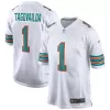 Men Miami Dolphins Tagovailoa #1 White Game Jersey - uafactory