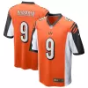 Men Cincinnati Bengals Burrow #9 Orange Game Jersey 2020 - uafactory