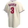 Men Philadelphia Phillies Cream Alternate MLB Jersey - uafactory