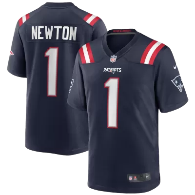 Men New England Patriots Newton #1 Navy Game Jersey - uafactory