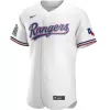 Men Texas Rangers Home White MLB Jersey - uafactory