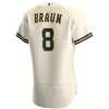 Men Milwaukee Brewers Home Cream MLB Jersey - uafactory