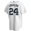 Men Detroit Tigers Home White MLB Jersey - uafactory