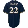 Men Milwaukee Brewers Navy Alternate MLB Jersey - uafactory