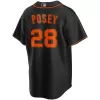 Men San Francisco Giants Black Alternate MLB Jersey - uafactory