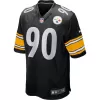 Men Pittsburgh Steelers Watt #90 Black Game Jersey - uafactory