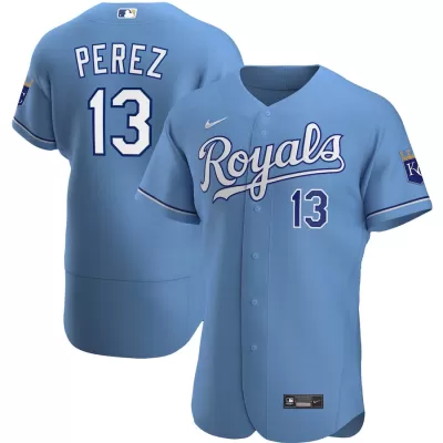 Men Kansas City Royals Light Blue Alternate MLB Jersey - uafactory