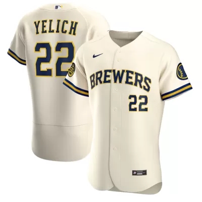 Men Milwaukee Brewers Home Cream MLB Jersey - uafactory