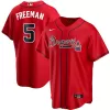 Men Atlanta Braves Red Alternate MLB Jersey - uafactory