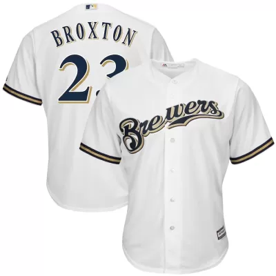 Men Milwaukee Brewers Home White MLB Jersey - uafactory