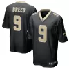 Men New Orleans Saints Brees #9 Black Game Jersey - uafactory