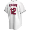 Men Cleveland Indians Home White MLB Jersey - uafactory