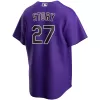 Men Colorado Rockies Purple Alternate MLB Jersey - uafactory