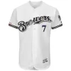 Men Milwaukee Brewers White MLB Jersey - uafactory