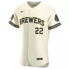 Men Milwaukee Brewers Home Cream MLB Jersey - uafactory