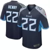 Men Tennessee Titans Henry #22 Navy Game Jersey - uafactory