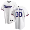 Men Texas Rangers Home White MLB Jersey - uafactory