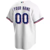 Men Texas Rangers Home White MLB Jersey - uafactory