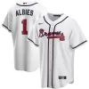 Men Atlanta Braves Home White MLB Jersey - uafactory