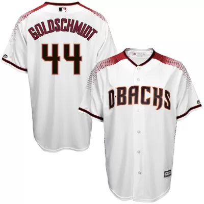 Men Arizona Diamondbacks Goldschmidt Majestic Big & Tall Official Cool Base Player Jersey - White/Sedona Red MLB Jersey - uafactory