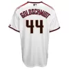 Men Arizona Diamondbacks Goldschmidt Majestic Big & Tall Official Cool Base Player Jersey - White/Sedona Red MLB Jersey - uafactory